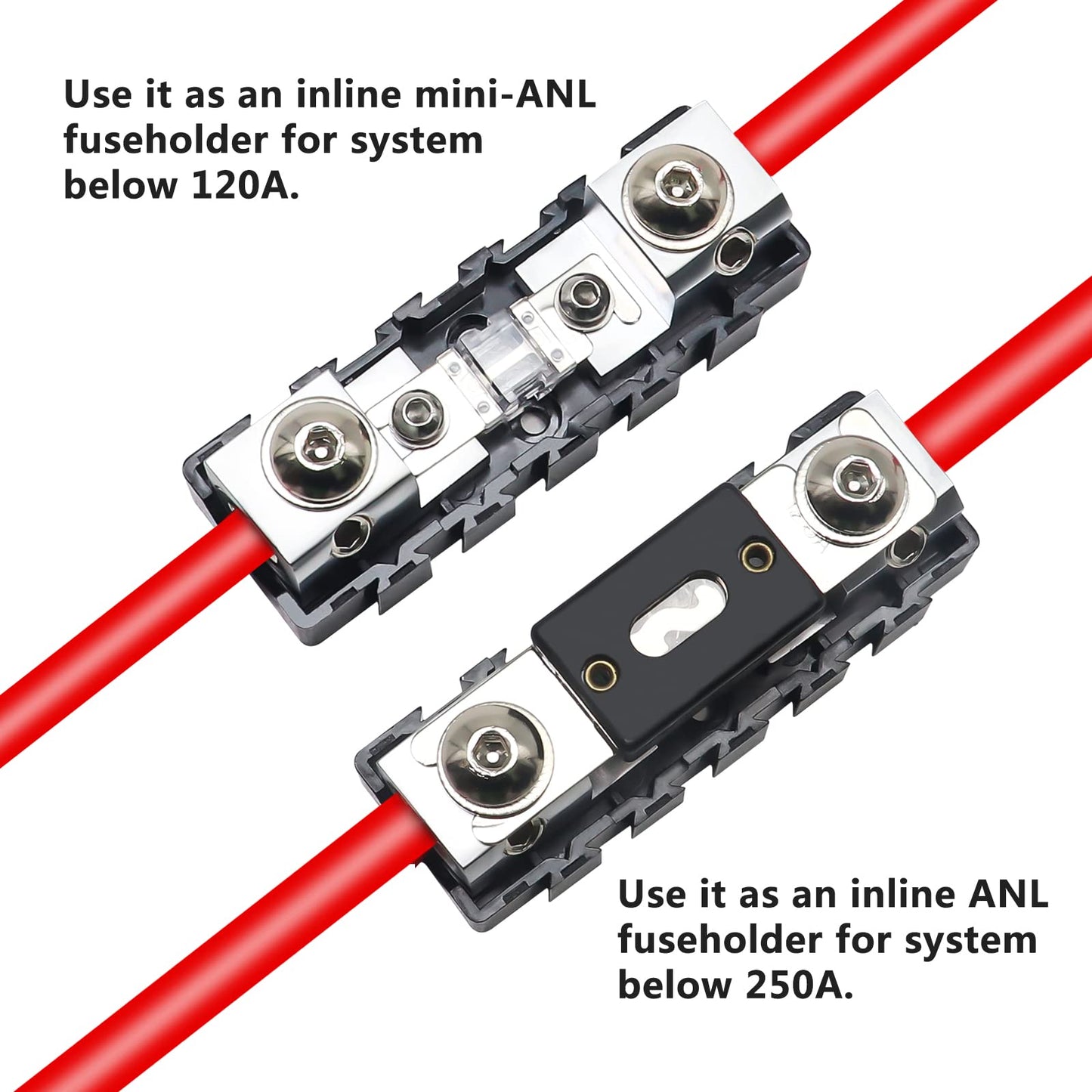 Recoil MFHA-2 Fuse Holder 0/2/4 Gauge Modular Inline ANL Mini-ANL