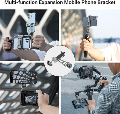 SmallRig Multifunctional Universal Cell Phone Mount Adapter, Phone Tripod Mount with Cold Shoe, Phone Holder for iPhone 16 15 14 13 12 11, Fits for Tripod Monopod Phone Cage Camera cage-3559