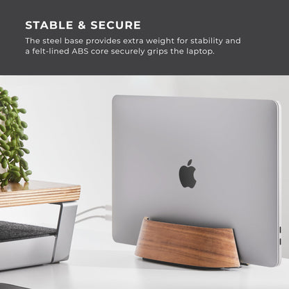 HumanCentric Vertical Laptop Stand in Maple Wood, Adjustable