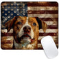 Square Mouse Pad National Flag and Cute Smiling Dog,Gaming Mouse Pads for Desk,Soft Computer Waterproof Non-Slip Mouse Mat