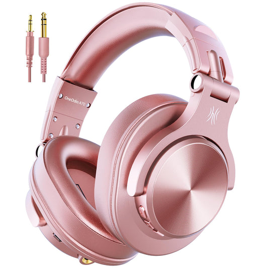OneOdio A70 Bluetooth Over-Ear Headphones, Hi-Res Wired DJ Studio - RG