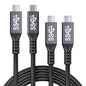 2pack USB c Cable 3.3FT,usbc to usbc 3.1,10gbps Data Transfer USB-c Video 4K Monitor Cable 100W High Speed Fast Charging Cord Compatible with Thunderbolt3