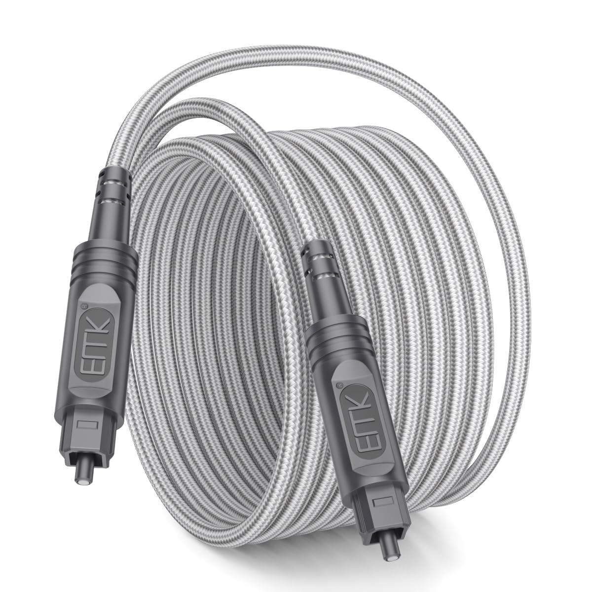 EMK Digital Optical Audio Cable-3Feet/1M Toslink Cable - Fiber Optic Cord for Home Theater,Sound bar,TV,Gaming Console,Musical Instrument,Projector,Speaker
