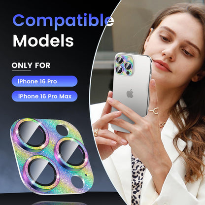 Tensea for iPhone 16 Pro/iPhone 16 Pro Max/iPhone 14 Pro/iPhone 14 Pro Max Camera Lens Protector, Metal Aluminum Alloy Tempered Glass Cover Camera Screen Protector Accessories, Case Friendly