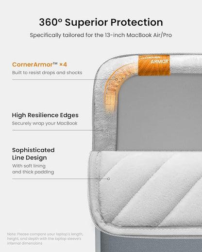 tomtoc 360° Protective Laptop Sleeve for 13-inch MacBook Air M5/A3449 2026