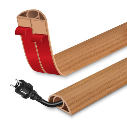 EYAYEN Floor Cord Cover for Wires on Floor Self Adhesive Cord Hider
