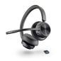 Poly Voyager 4320 UC Wireless Headset & Charge Stand - Noise-Canceling Wireless Headphones with Mic - Connect to PC via USB-C to USB-A Adapter, Cell Phone via Bluetooth, Microsoft Teams Certified