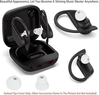 Earbud Tips Replacement Earbud Tips Earbud Replacement Tips Headphones Replacement Ear Pads Ear Tips for Earbuds Compatible with Powerbeats Pro Beats Wireless Earphone Headphones 4 Pairs (Light Grey)