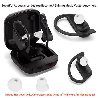 Earbud Tips Replacement Earbud Tips Earbud Replacement Tips Headphones Replacement Ear Pads Ear Tips for Earbuds Compatible with Powerbeats Pro Beats Wireless Earphone Headphones 4 Pairs (Light Grey)