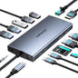 USB C Docking Station Dual Monitor for Dell XPS/HP/Lenovo/Surface, 15 in 1 USB-C Hub 3 Monitor Adapter, Dock with 8K DisplayPort, 2 HDMI 4K@60Hz, 6 USB A/C, 100W PD, Ethernet, SD/MicroSD
