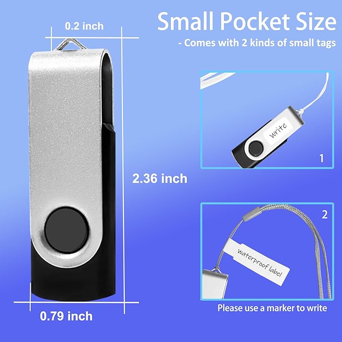 8GB USB Flash Drive 20 Pack Bulk USB Thumb Drive Swivel Zip Drive USB 2.0 Flash Drives 8GB Bulk Green & Sliver Memoris Memory Stick Jump Drives Multipack with Lanyards Label