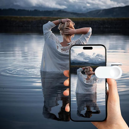Mirror Effect Lens - Capture Stunning Reflections Instantly, Smartphone Camera Mirror Reflection Clip Kit, Adjustable HD Glass Smartphone Photography Flip Mirror, for Travel Photography (Black)