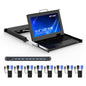 MT-VIKI® KVM Rack Mount HDMI with 17.3'' LCD Monitor, 1080P@60Hz Support OSD/Hotkey, Included 8 KVM Cables+Keyboard + Touchpad, Fit 1U 19'' Rack, Mount Depth 23.6-31.8"