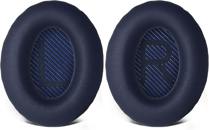 Replacement Ear Pads for Bose QuietComfort 35 35 II 15 25(qc 35 25 15/QC35 ii), Headphone Ear Covers, High Density Memory Cotton, Soft Leather, Adaptive Noise Isolation Headphones Pads Cushions