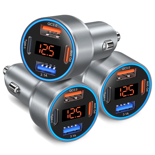 USB C Car Charger 3 Pack, Bangfun 65W Super Fast Charging Car Phone Charger