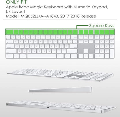 Allinside Ombre Pink Cover for Apple iMac Magic Wireless Keyboard with Numeric Keypad MQ052LL/A A1843 US Layout
