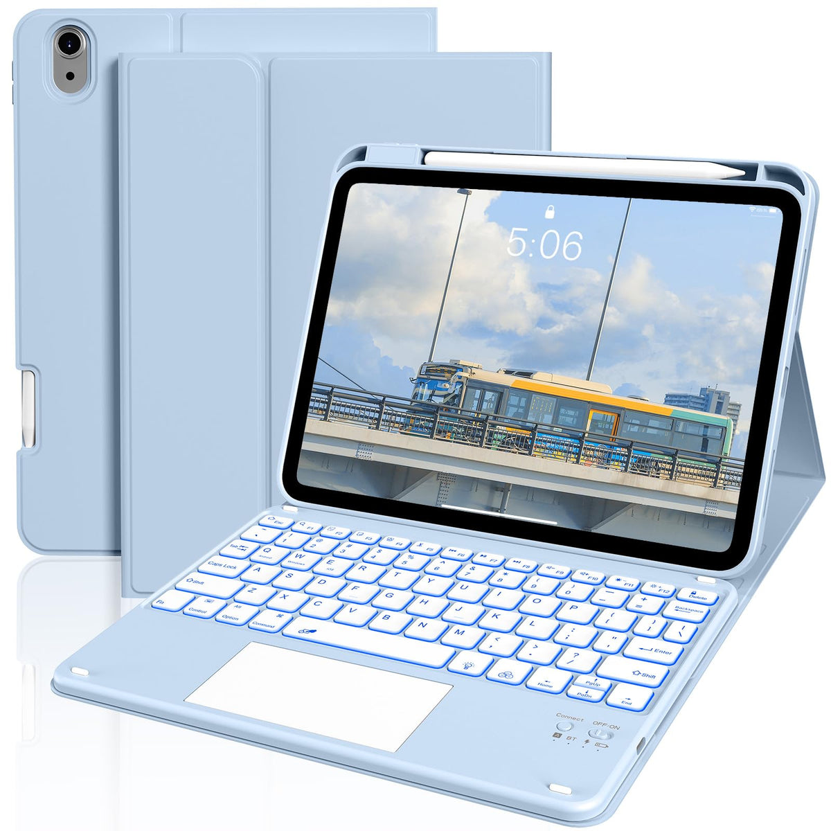 JKSML for iPad(A16) 11th/10th Generation Case with Keyboard (11/10.9 inch)