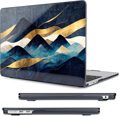 Compatible with MacBook Air 13.6 inch Case, M4 A3240/M3 A3113/M2 A2681 (Released 2025 to 2022), Hard Shell, Keyboard Cover, Screen Protector, Webcam Cover & Type-C Adapter, Mountain