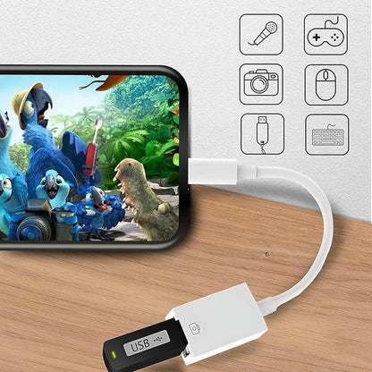 Type-c to USB Adapter, USB-C to USB-A 3.1 Gen1 Female Adapter Cable Converter, 5Gbps High-Speed, for Laptops, Tablets, Phones, USB Flash Drive,Card Reader,MIDI Keyboard, Mouse White