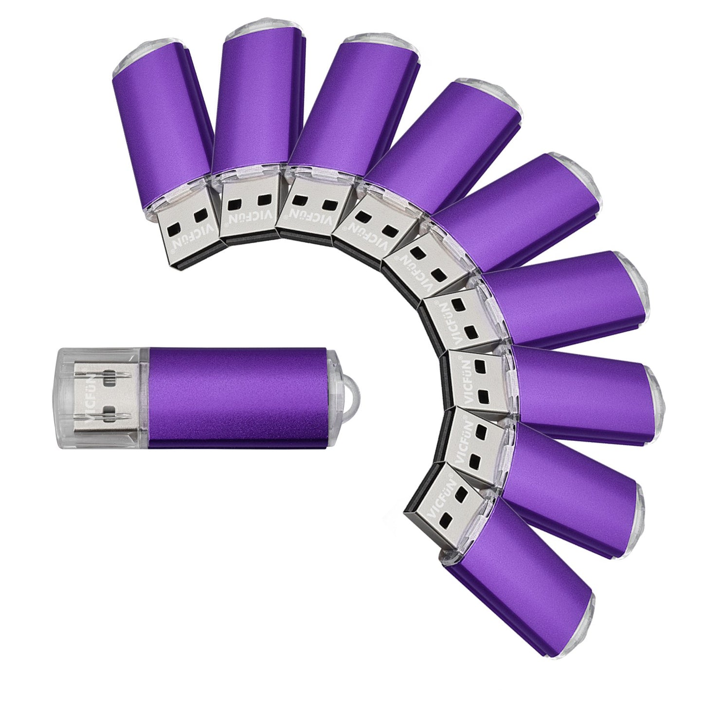 VICFUN 10pcs 8GB USB Flash Drive 8G USB 2.0 USB Drive Thumb Stick Purple