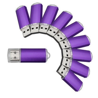 VICFUN 10pcs 8GB USB Flash Drive 8G USB 2.0 USB Drive Thumb Stick Purple