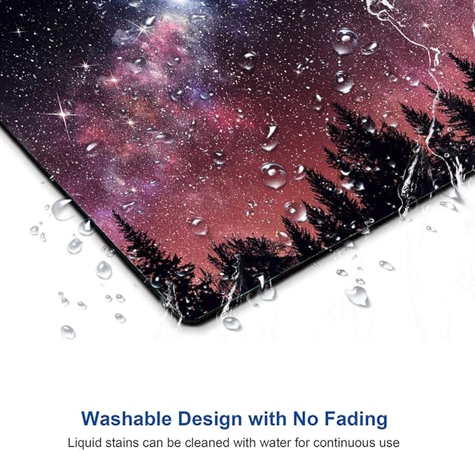 Hokafenle Square Mouse Pad, Galaxy Mouse Pad, Mouse Mat Square Waterproof Mouse Pad Non-Slip Rubber Base MousePads for Office Laptop, Pines Trees
