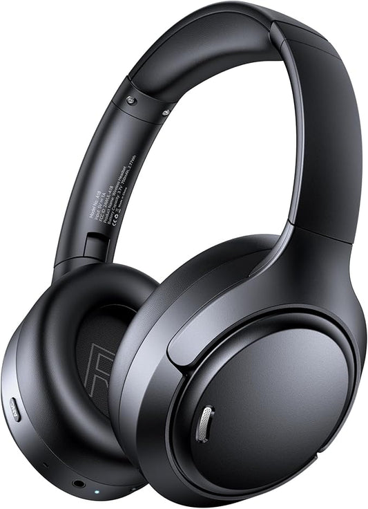 TAGRY Hybrid Active Noise Cancelling Bluetooth Headphones ENC Mic Clear Call Over Ear Headphones 120Hrs Playtime Wireless Earbuds with Hi-Res Audio Low Latency ANC Headset for Game Travel Office Home
