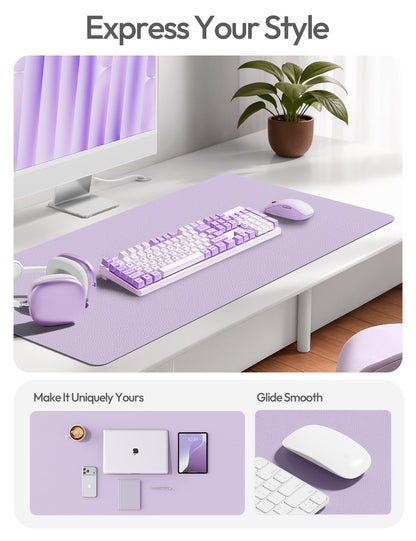YSAGi Desk Protector&Blotter, Non-Slip Waterproof Leather Mouse Pad