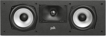 Polk Monitor XT30 Compact Center Channel Speaker - Hi-Res Audio Certified, Dolby Atmos & DTS:X Compatible, 1" Terylene Tweeter & Dual 5.25" Dynamically Balanced Woofer, Midnight Black