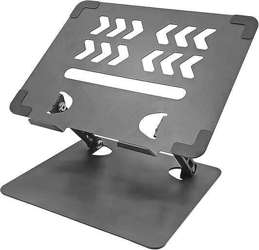 Home Studio Small Desktop Mixer Stand, Aluminum Portable Folding Heat Dissipation Lift Stand, Compatible with Nektar Panorama CS12, Rode RODECaster Pro II, Tascam Mixcast 4 (Gray)