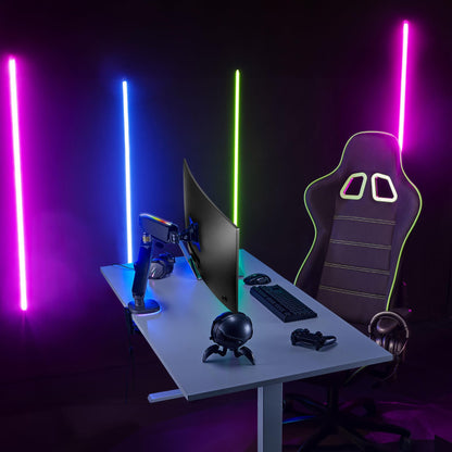 AVLT Single 27”-45” RGB Gaming Monitor Arm Desk Mount - Dark Gray