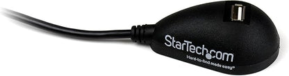 StarTech.com 5ft USB 2.0 Extension Cable - Male to Female - 5 ft USB A to A Extension cord for Laptop, Desktop, Tablet, Webcam & More (USBEXTAA5DSK) , Black