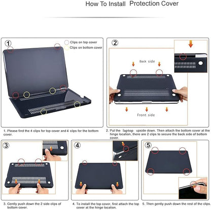Compatible with MacBook Air 13 Inch Case 2017 2016 2015 2014 2013 2012 2011 2010 Release A1466/A1369, Plastic Hard Shell Case + Keyboard Cover + Screen Protector - Flowers