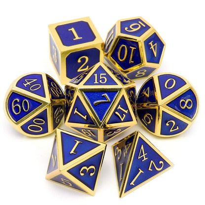 Haxtec Metal DND Dice Set, 7 Pcs Dragon Pattern Polyhedral Dice for RPG