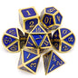 Haxtec Metal DND Dice Set, 7 Pcs Dragon Pattern Polyhedral Dice for RPG