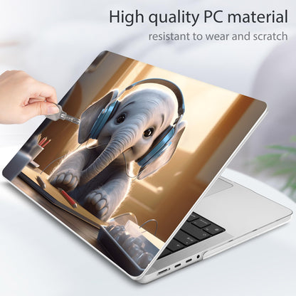 Tuiklol for MacBook Pro 14 Inch Case 2026 2025 2024 2023 2022 2021 Release M5/M4/M3/M2/M1 A2442 Pro/Max,Hard Shell Case with Screen Protector for Touch ID, Elephant