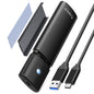 ORICO M.2 NVMe SATA SSD Enclosure Adapter Tool-Free, USB C 3.2 Gen 2 10Gbps NVMe, 5Gbps NGFF SATA PCIe M-Key(B+M Key) 2230/2242/2260/2280, Aluminum External M2 Reader Support UASP Trim- PWDM2-BK