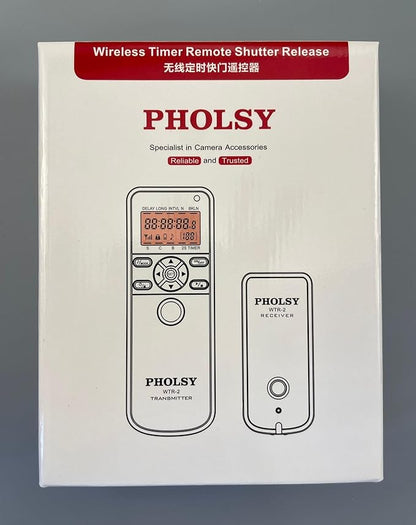 PHOLSY Wireless Timer Remote Release Control with Intervalometer and HDR for Olympus E-M1, E-M5 II, E-M5, E-M10 II, PL8, PL7; for Panasonic S5, S1H, S1RM, S1, G95, G91, G90, G9, FZ10002, GH5, GH6