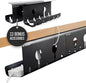 No-Drill Under Desk Cable Management Tray - 2-Pack Wire Organizer for Standing Desk - Cord Management System with Power Strip Holder - L