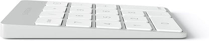 Satechi Slim Aluminum Bluetooth Keypad, Wireless Number Pad with 18 Keys, Micro USB Rechargeable Numpad, External Number Pad for MacBook Air/Pro M4, iPad Air/Pro M4/M3, iMac, PC - Silver