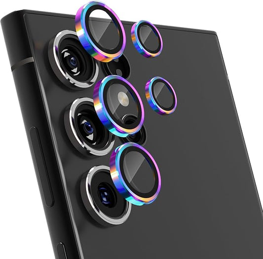 VIPSENT For Samsung Galaxy S25 Ultra Camera Lens Protector, Individual Lens Protector, Ultra HD 9H Tempered Glass Screen Protective Cover, Anti-scratch, Military Grade Drop Protection 2 Set. (Colorful, S25 Ultra)