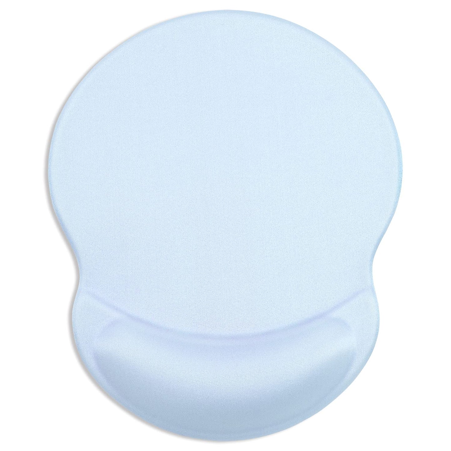 ITNRSIIET Ergonomic Mouse Pad with Gel Wrist Support Small Wrist Rest Smooth Surface Non-Slip PU Base Comfortable Office Supplies Pain Relief, 8.7 x 7.2 inches, Blue