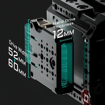 Tilta Camera Cage Compatible with Blackmagic Pyxis 6K/ Pyxis 12K- Includes Full Cage, Quick Release Bottom Plate, and Mini Tool | ES-T21-FCC