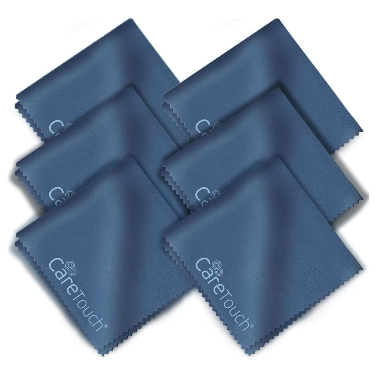 Care Touch Microfiber Glasses Cleaning Cloth 12 Pack (Blue)