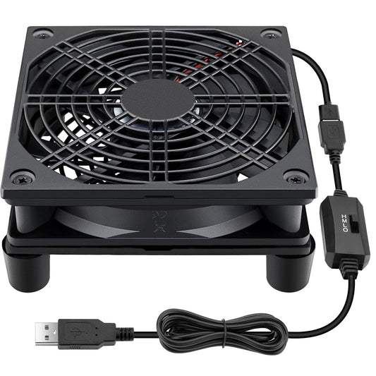 Wathai Cooling Case Fan for Receiver Xbox TV Box Router 120mm x 25mm 5V USB