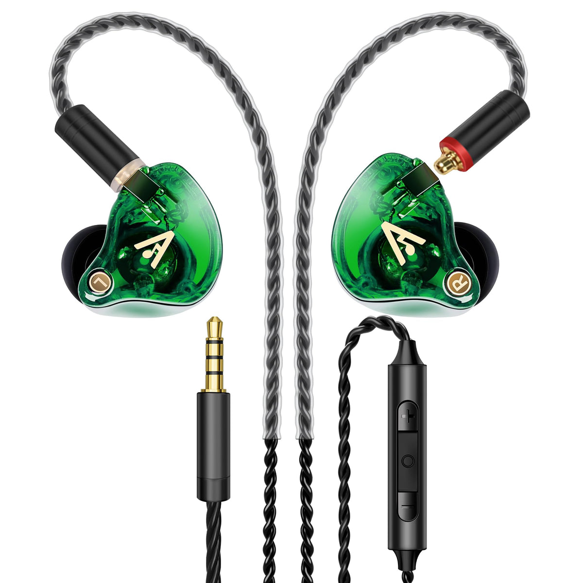 Audiovance Vibes 202 HiFi Wired Earbuds, IEM in-Ear Monitor Headphones