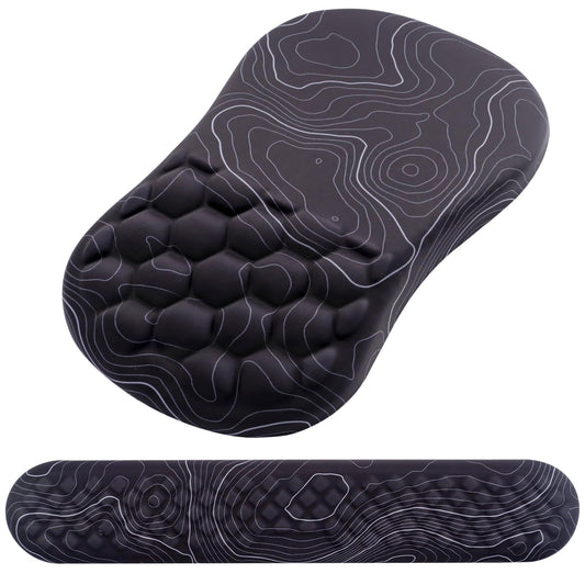 Laokiiy Ergonomic Mouse Pad with Wrist Support and Keyboard Wrist Rest Set