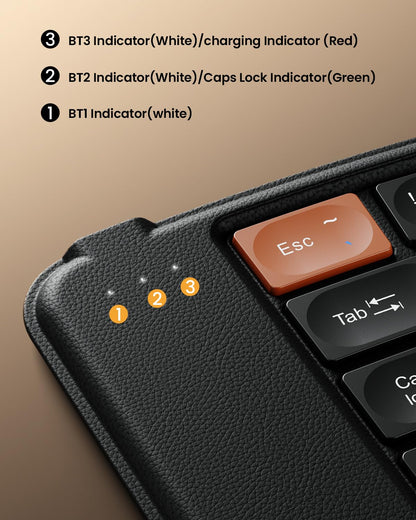 ProtoArc XK03 Ergonomic Foldable Keyboard for iPad, iPhone, Tablet, Laptop