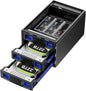Hybrid 2*2.5/3.5" SATA HDD/SSD(Support RAID 1/0/JBOD/NORMAL)+3* M / B+M Key M.2 NVMe Enclosure with Fan, USB A/C 3.2 Gen 2, Hard Drive Enclosure Support 68TB(2*22TB HDD+3*8TB 2230/42/60/80/110 SSDs)