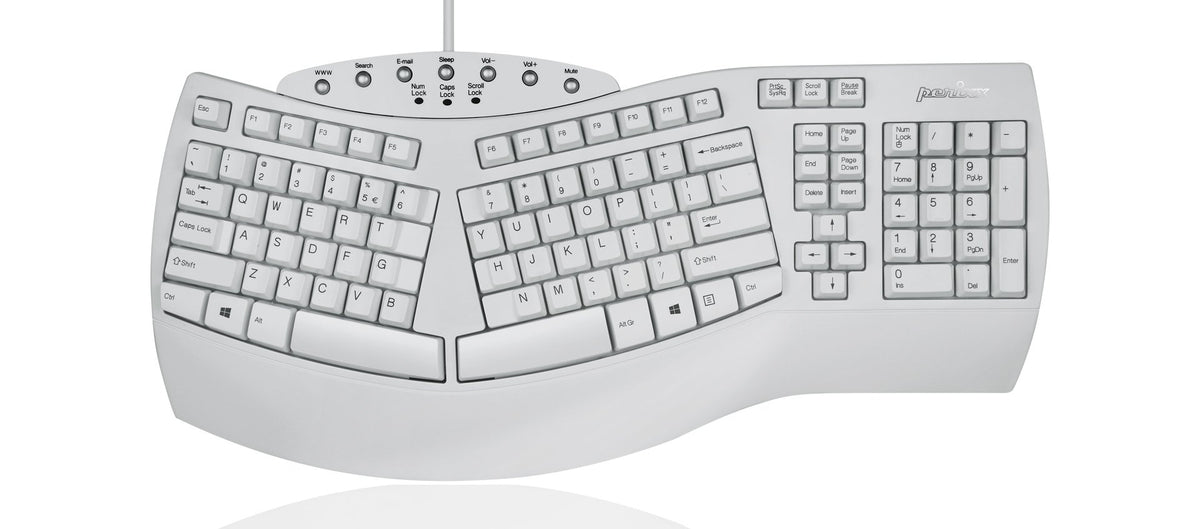 Perixx Periboard-612B Wireless Ergonomic Split Keyboard with Dual Mode 2.4G and Bluetooth Feature, Compatible with Windows 11 and Mac OS X System, Black, US English Layout